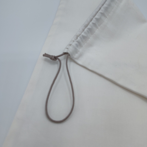 Christian Dior White Canvas Dust Bag 11.5x9 Cord Drawstring NWOT AUTHENTIC - Picture 5 of 6
